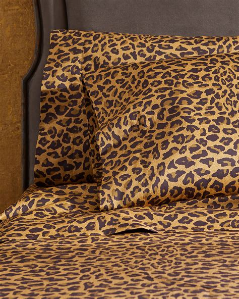 leopard sheet set|leopard print queen sheet set.